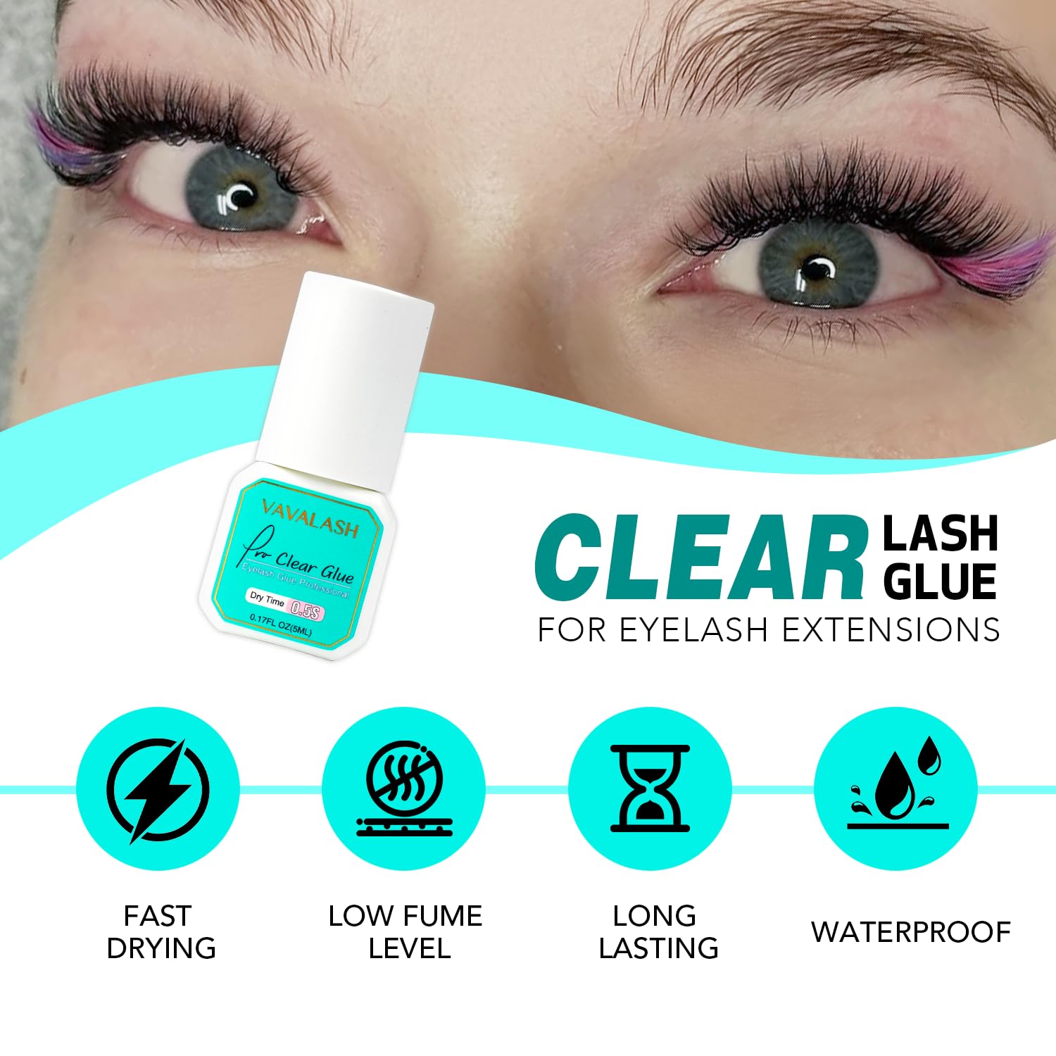 VAVALASH applied by lash artist in salon demonstrating professional results