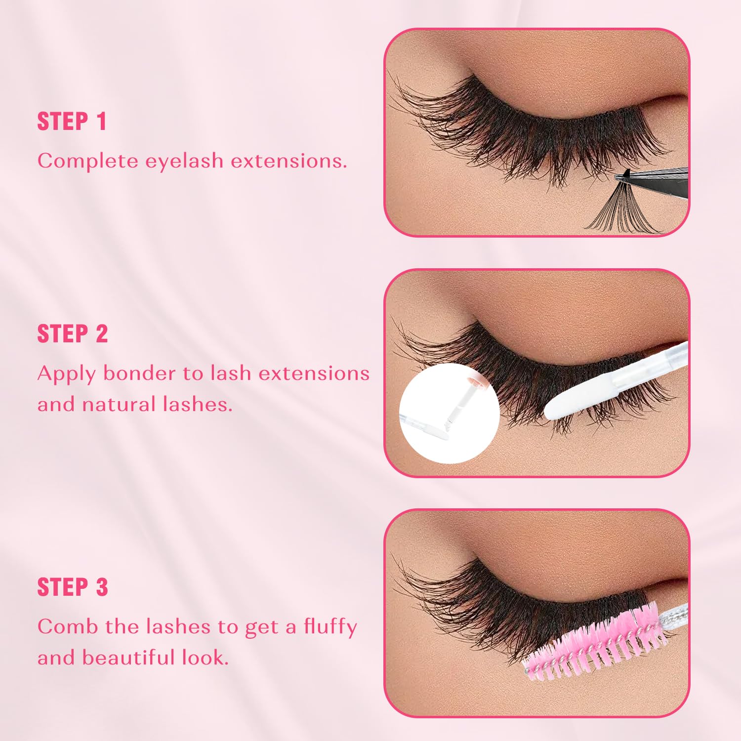 VAVALASH in salon setting with lash technician applying bonder for retention
