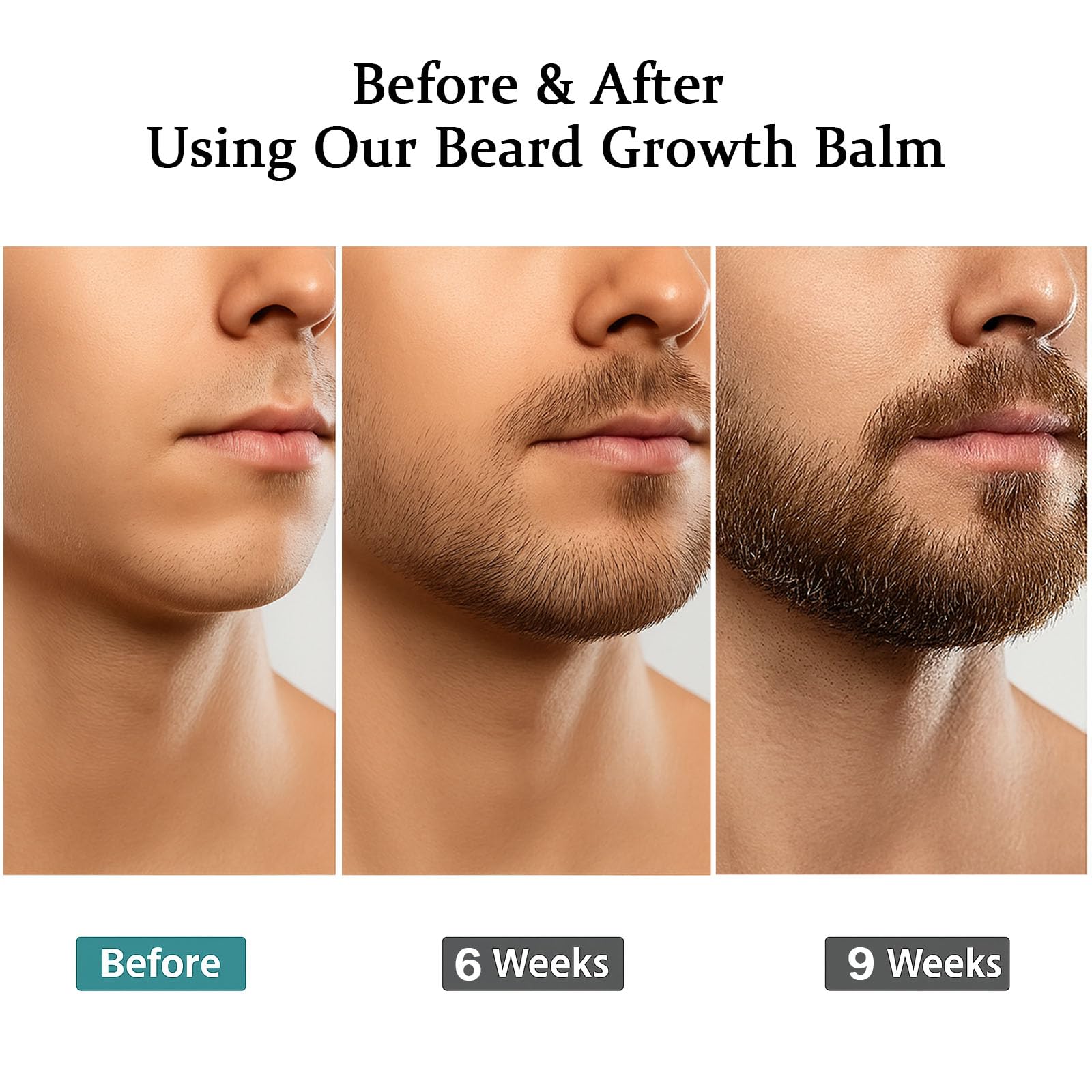 Vbolre application massaging balm into beard for improved conditioning