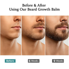 Vbolre application massaging balm into beard for improved conditioning