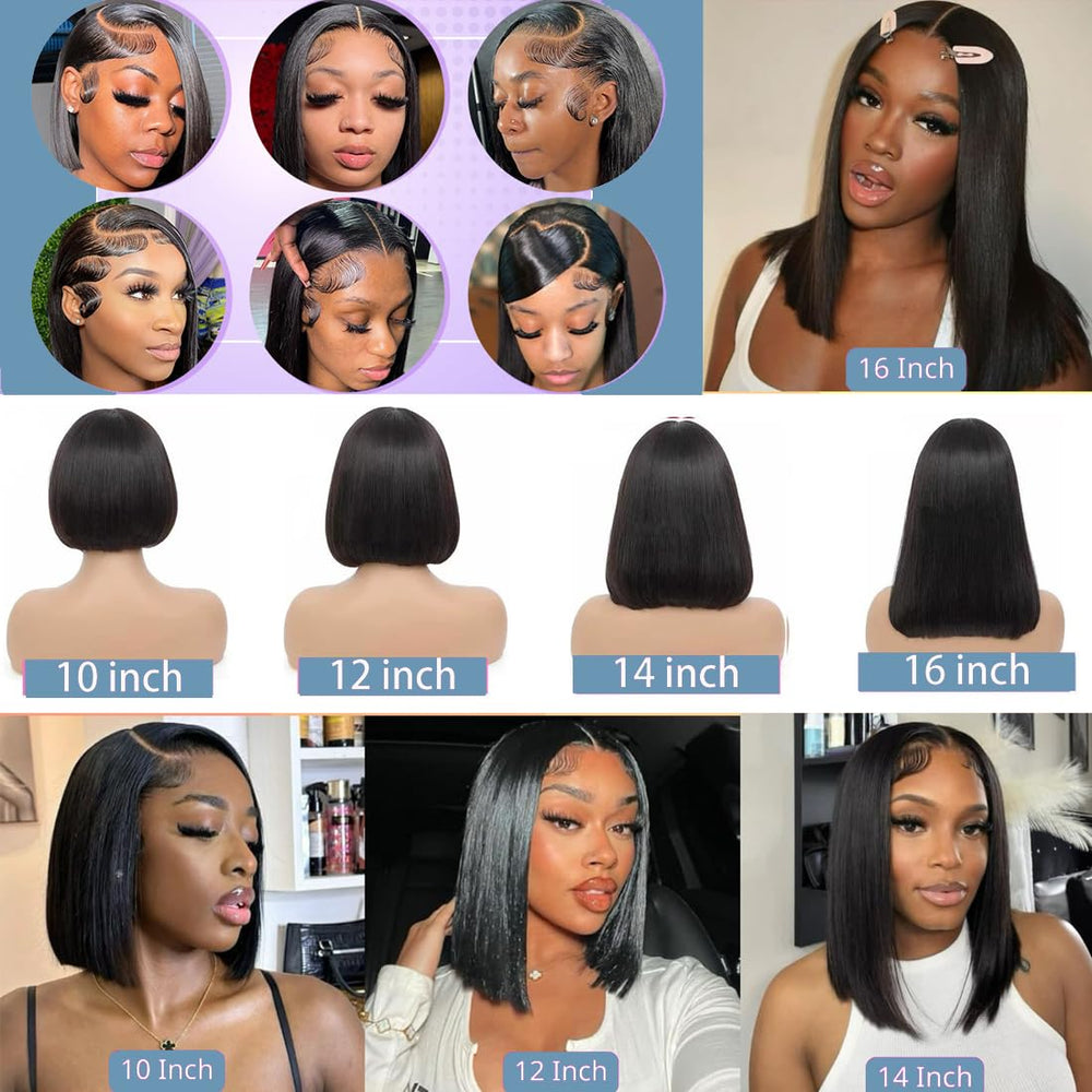 VCVVCV wig on mannequin with ruler showing 10-inch length and scale