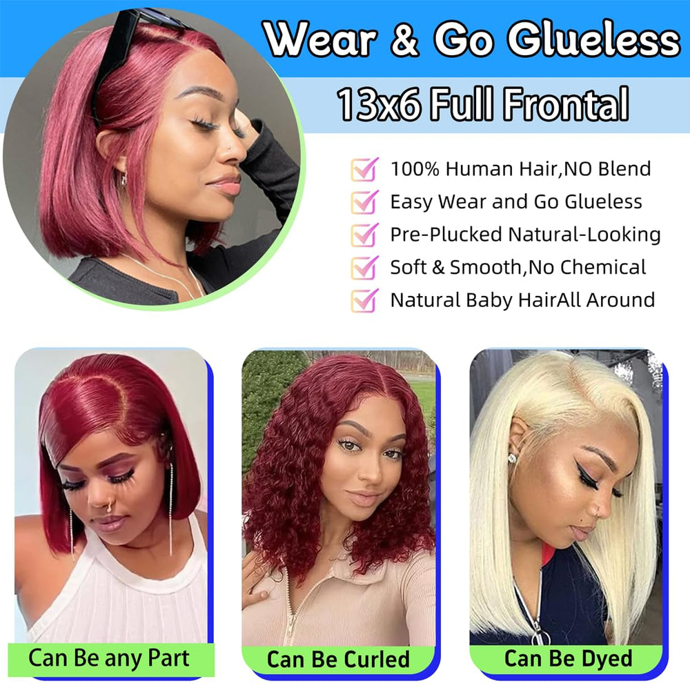 VCVVCV side profile straight bob demonstrates sleek burgundy color and shape