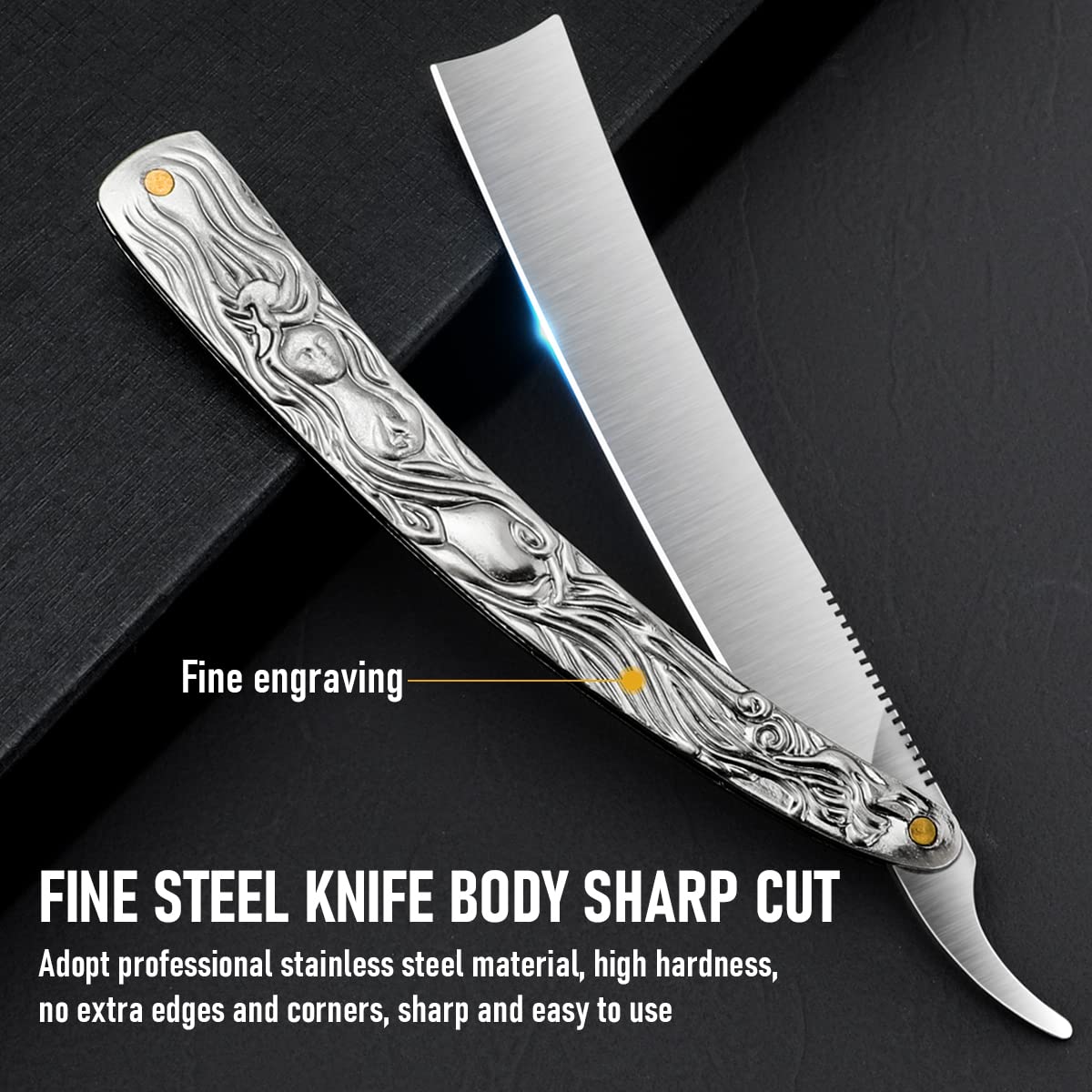 VCXOX razor blade closeup highlighting hardened edge for lasting sharpness