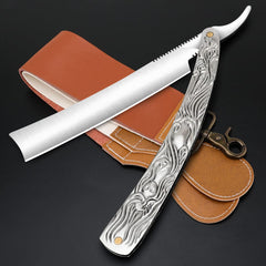 VCXOX razor front view showing polished stainless steel blade and reliable precision