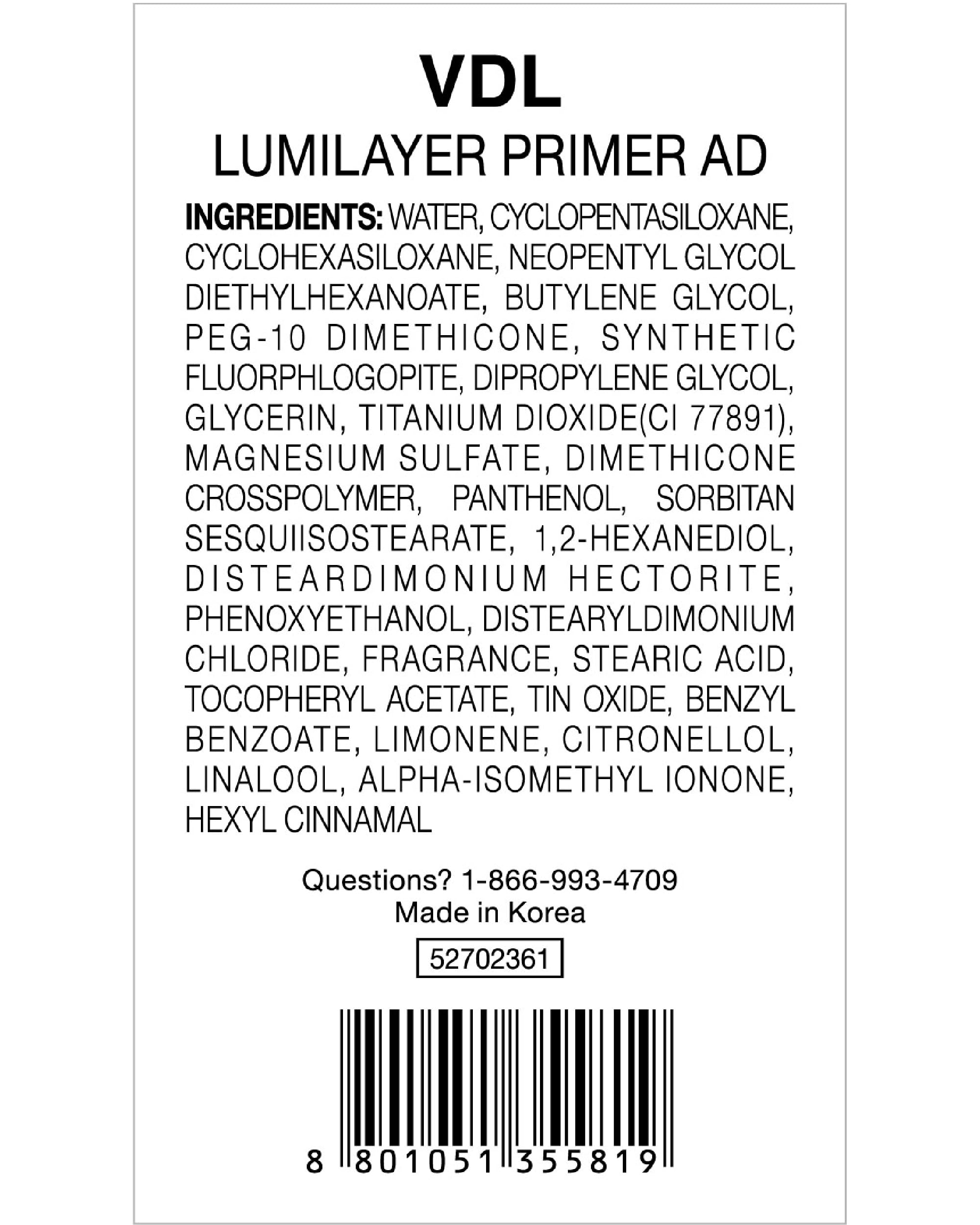 VDL Lumilayer primer on vanity styling to show lifestyle hydration and daily routine