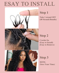 VDZ bundle laid out showing 55g and 40 strands for easy planning benefit