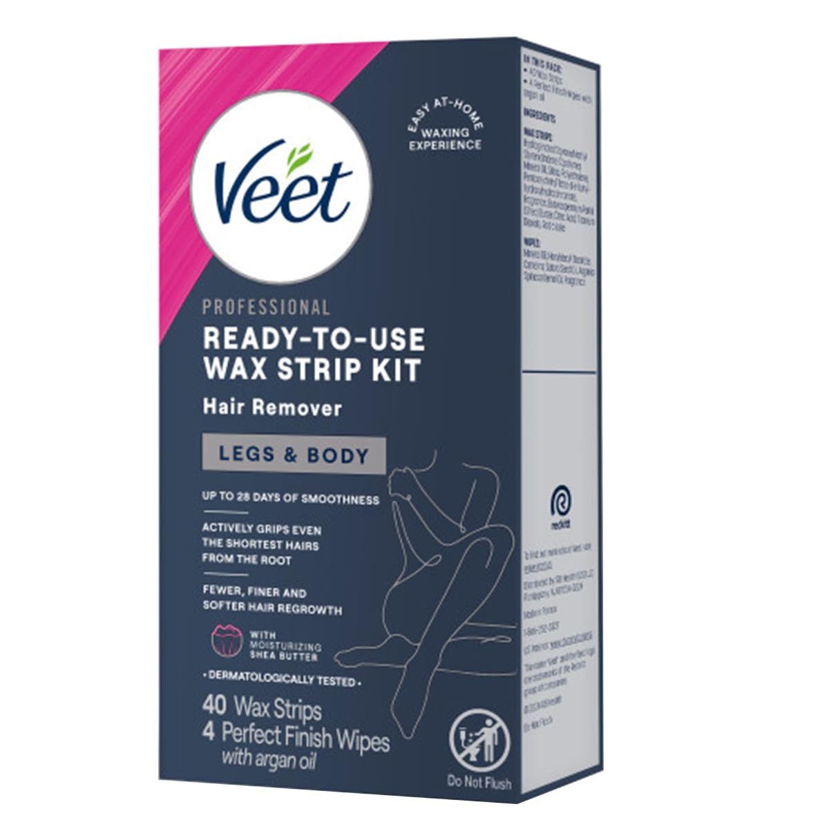 Veet application on legs showing smooth finish benefit