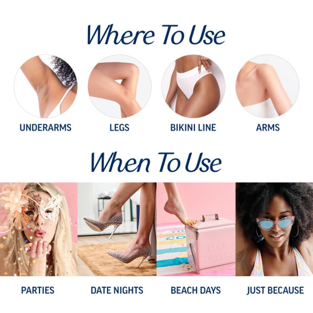 Veet pulling strip away showing clean hair removal benefit