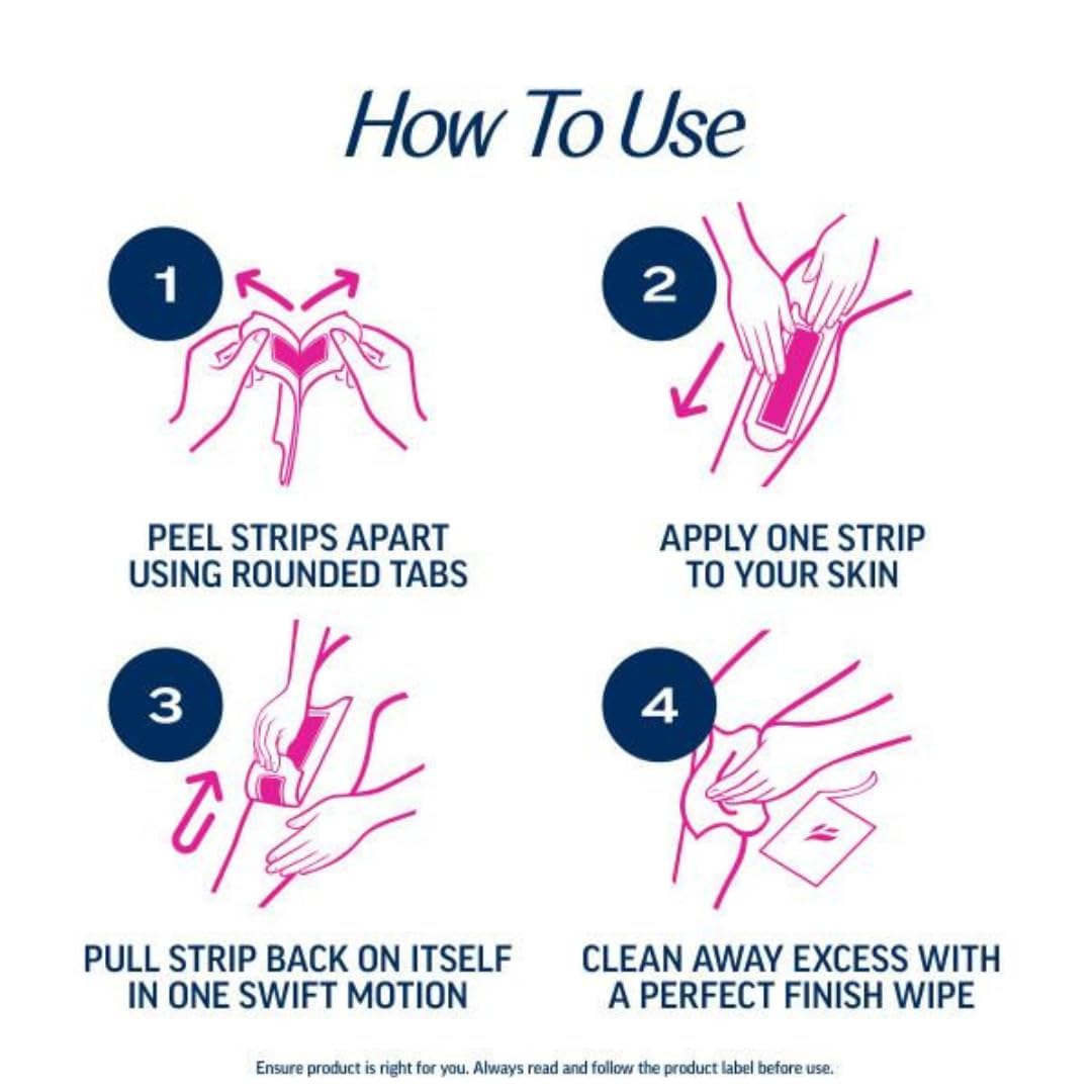 Veet close-up of wax strip texture demonstrating improved hair grip