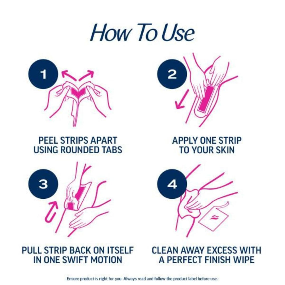 Veet close-up of wax strip texture demonstrating improved hair grip