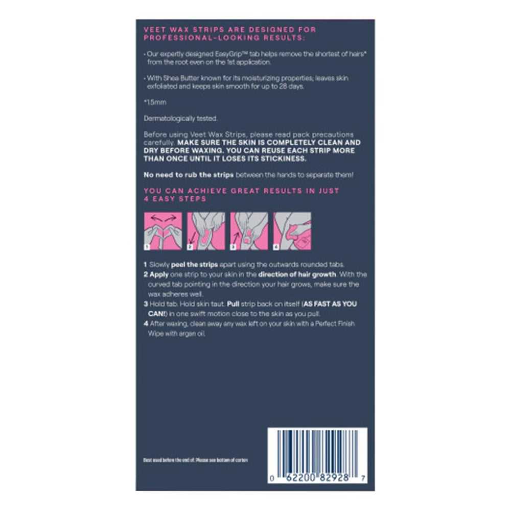 Veet close-up of wax strip texture demonstrating even coating