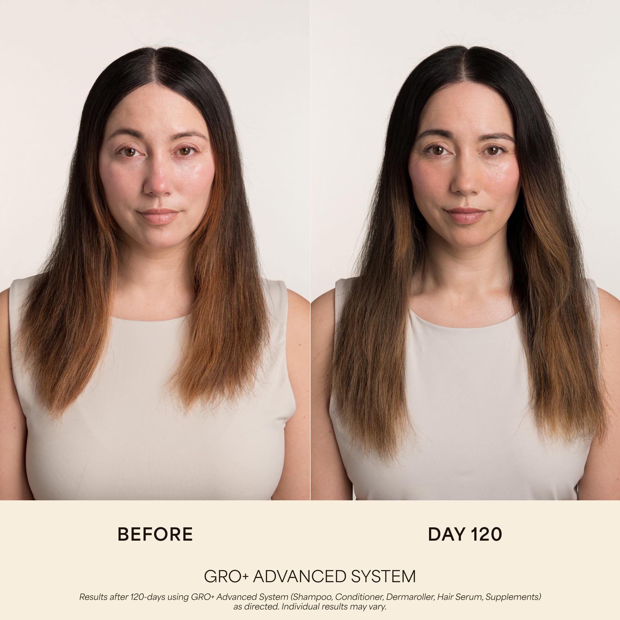 VEGAMOUR shiny color-safe hair after use showing preserved vibrancy