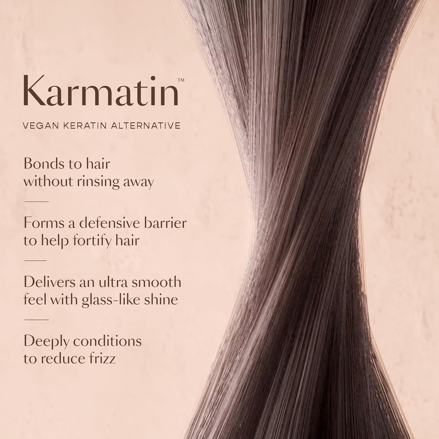 VEGAMOUR Karmatin visual highlighting plant-based keratin alternative benefits