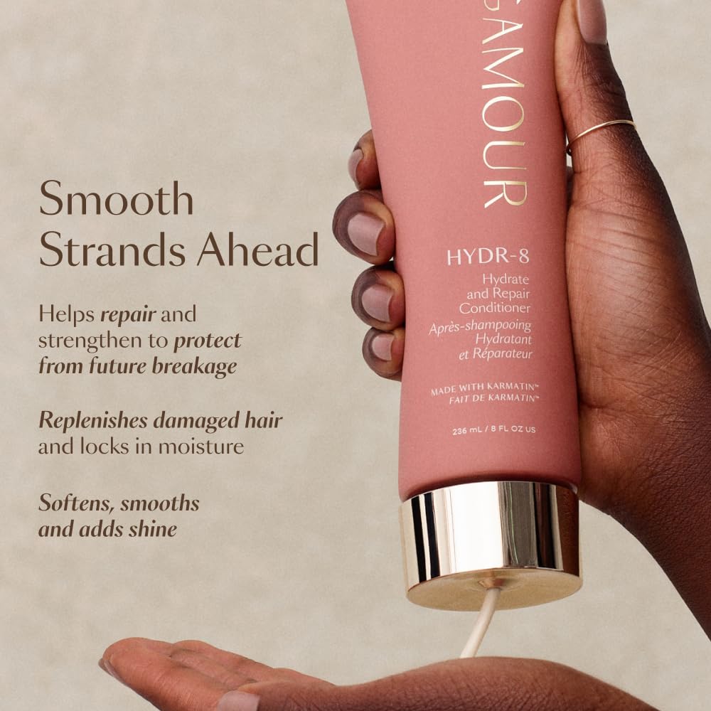 VEGAMOUR conditioner applied to wet hair in shower for instant softness