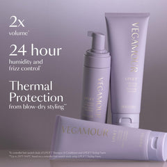 VEGAMOUR conditioner creamy texture close-up for lightweight hydration