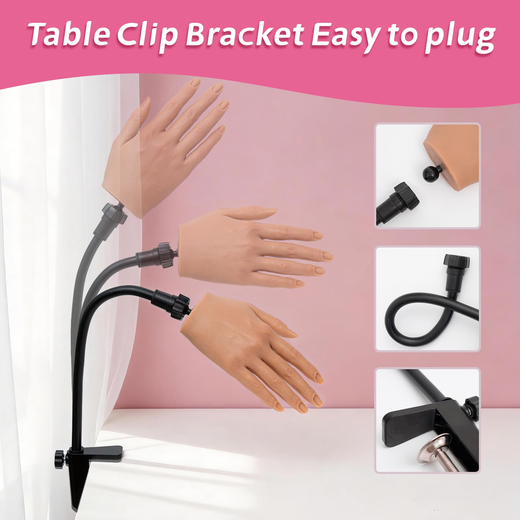 Veikmv flexible finger demo bent into working positions to improve technique