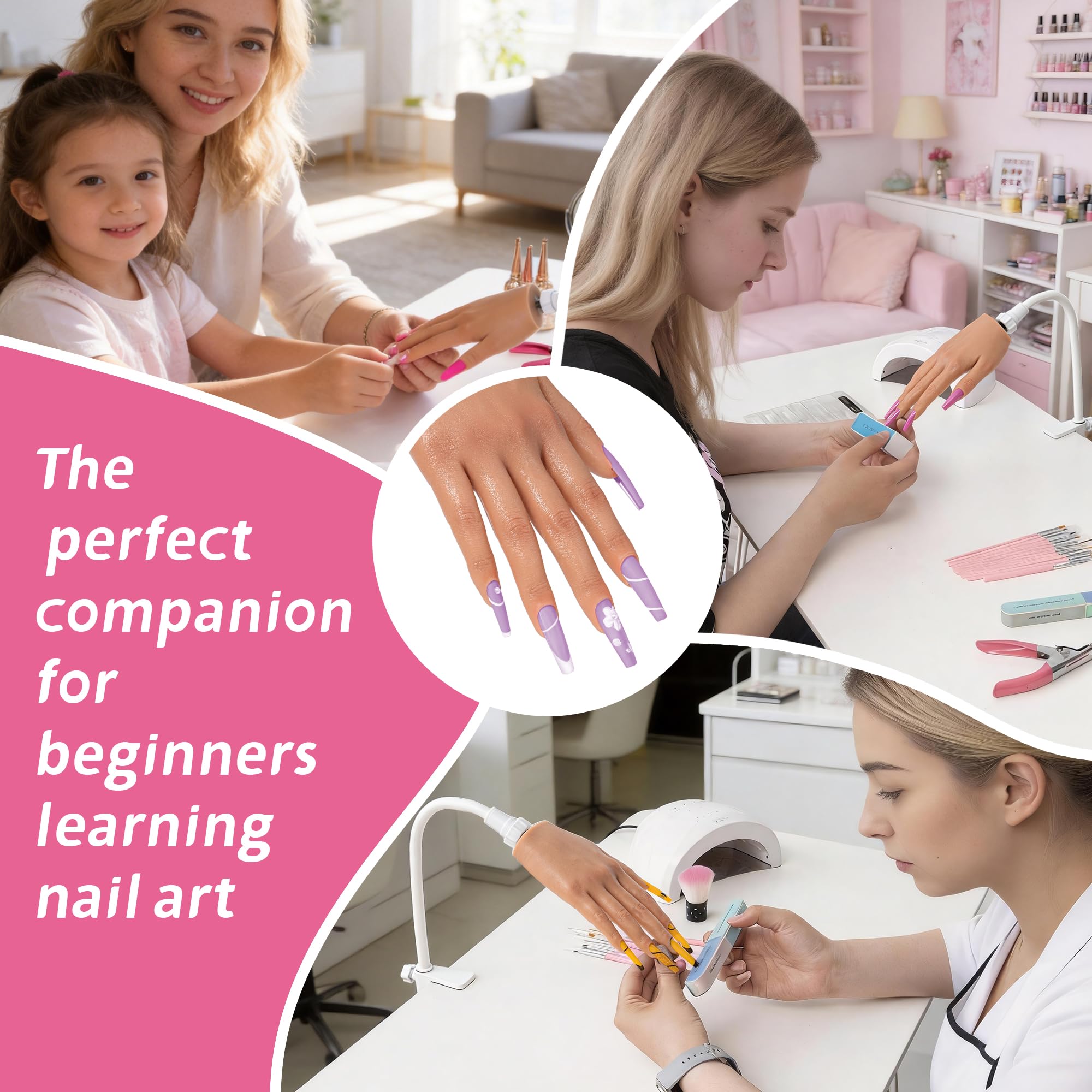Veikmv practice hand in salon use demonstrating hands-free training advantage