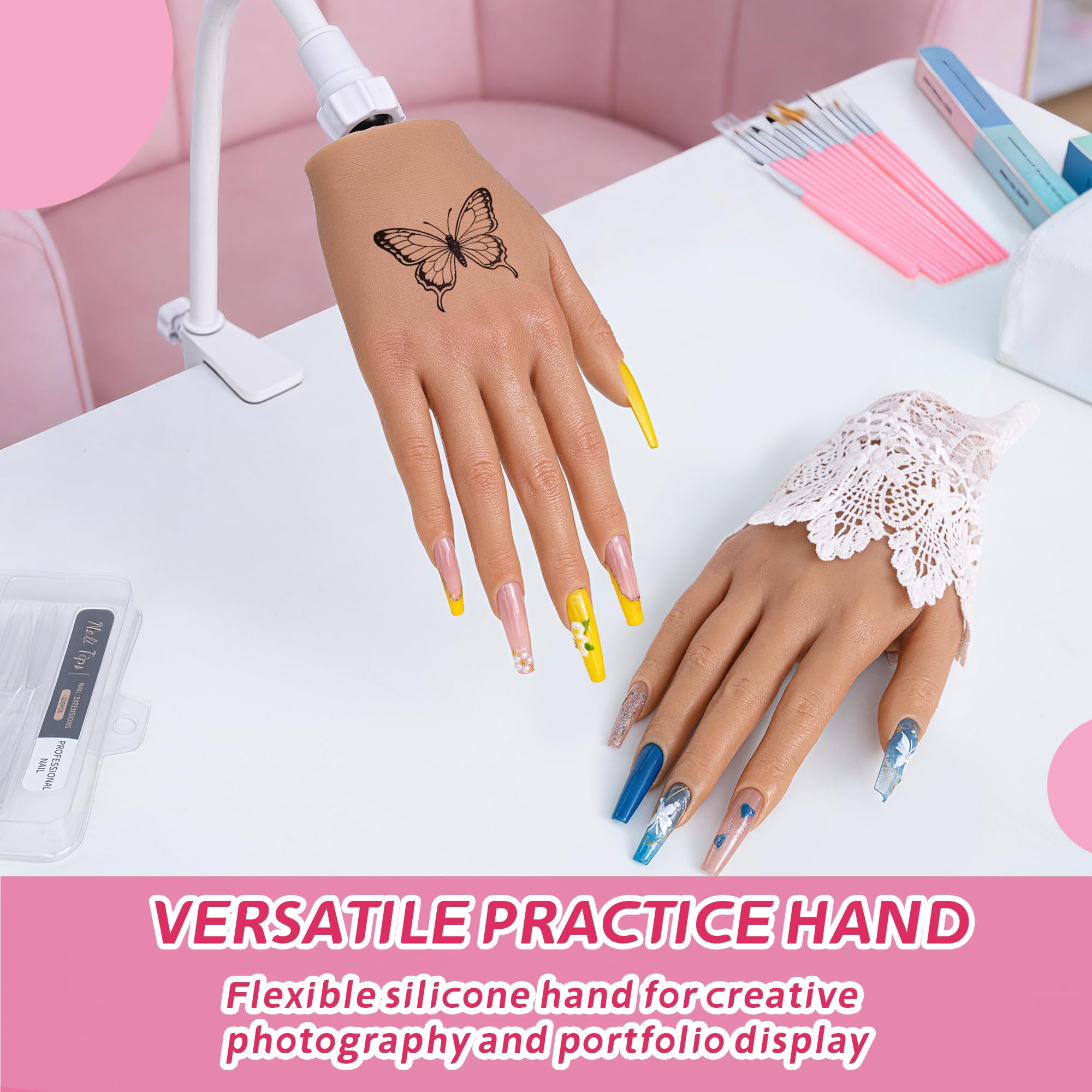 Veikmv hand next to ruler showing life-size 7.1 inch realistic dimensions