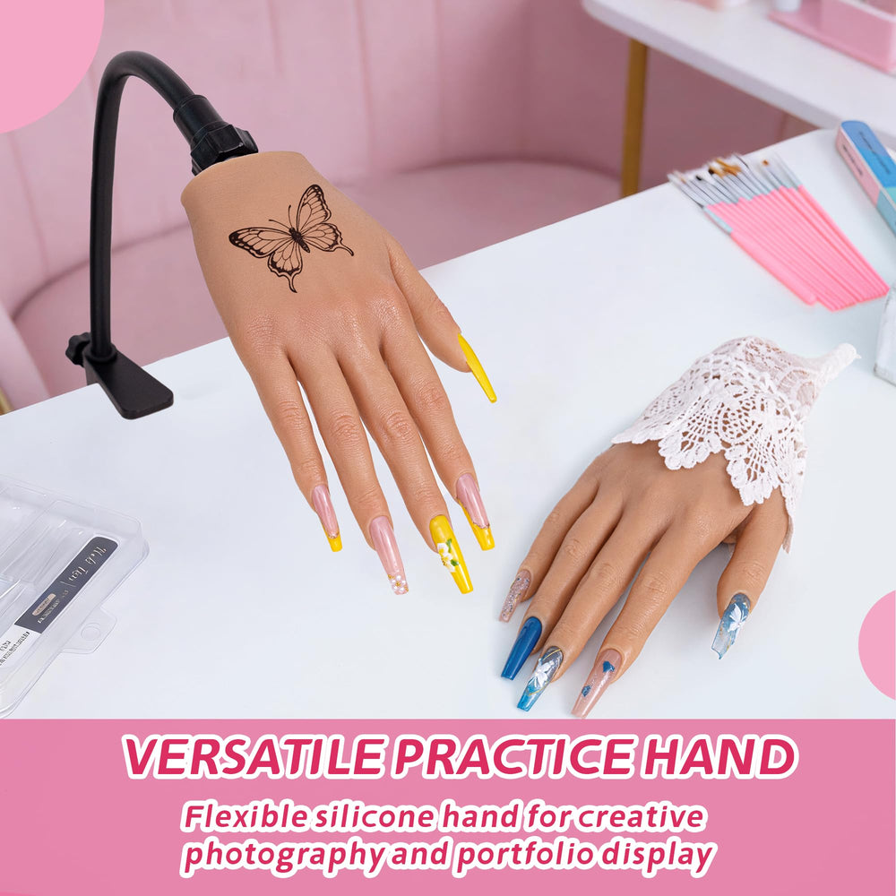 Veikmv hand with nail shaping in action demonstrating file and tip use benefit