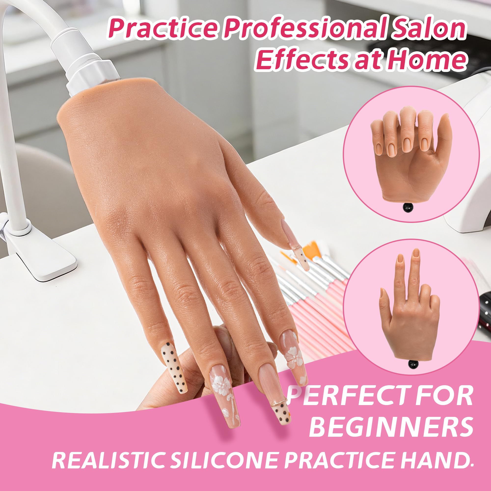 Veikmv close-up of silicone fingers showing realistic texture and grip