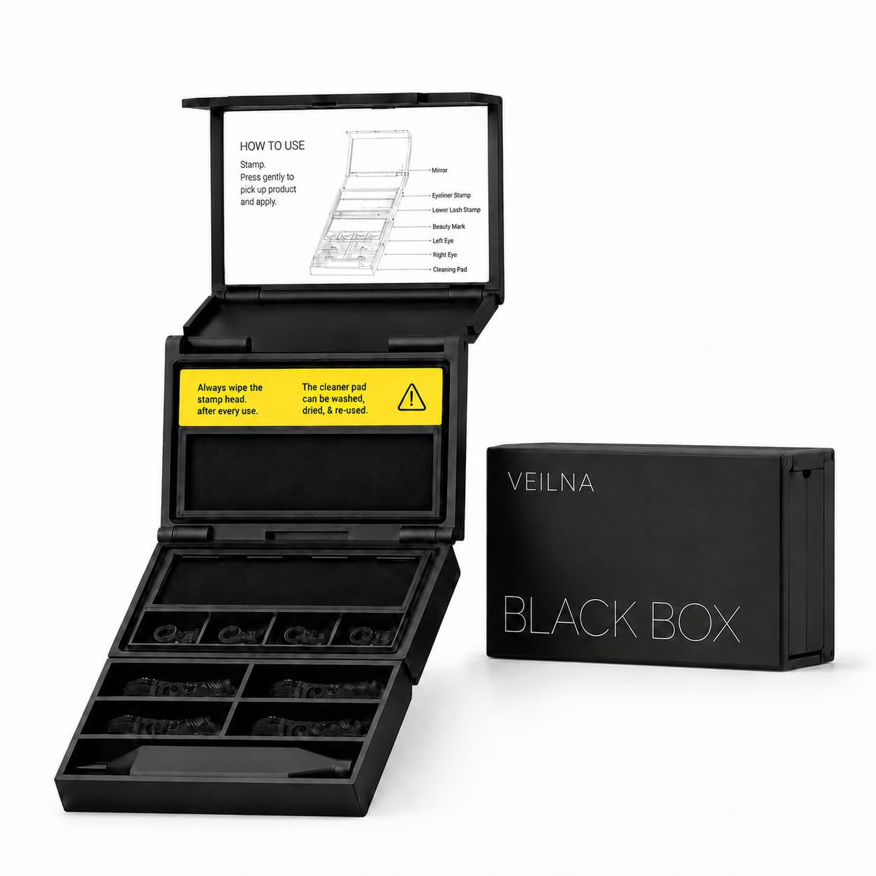 VEILNA in a travel bag lifestyle shot showing easy touch-ups benefit
