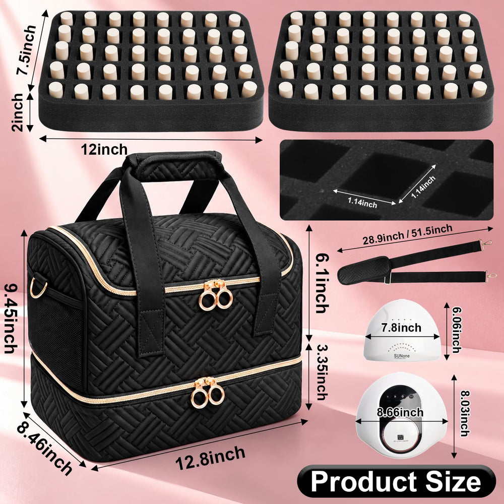Veirdro mesh zippered pocket with brushes and files neatly stored