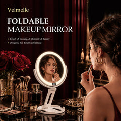 Velmelle 30x magnifying side close-up for precise makeup benefit