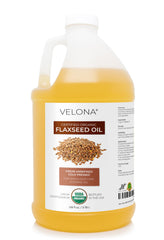 velona front view of gallon bottle showing label and organic certification benefit