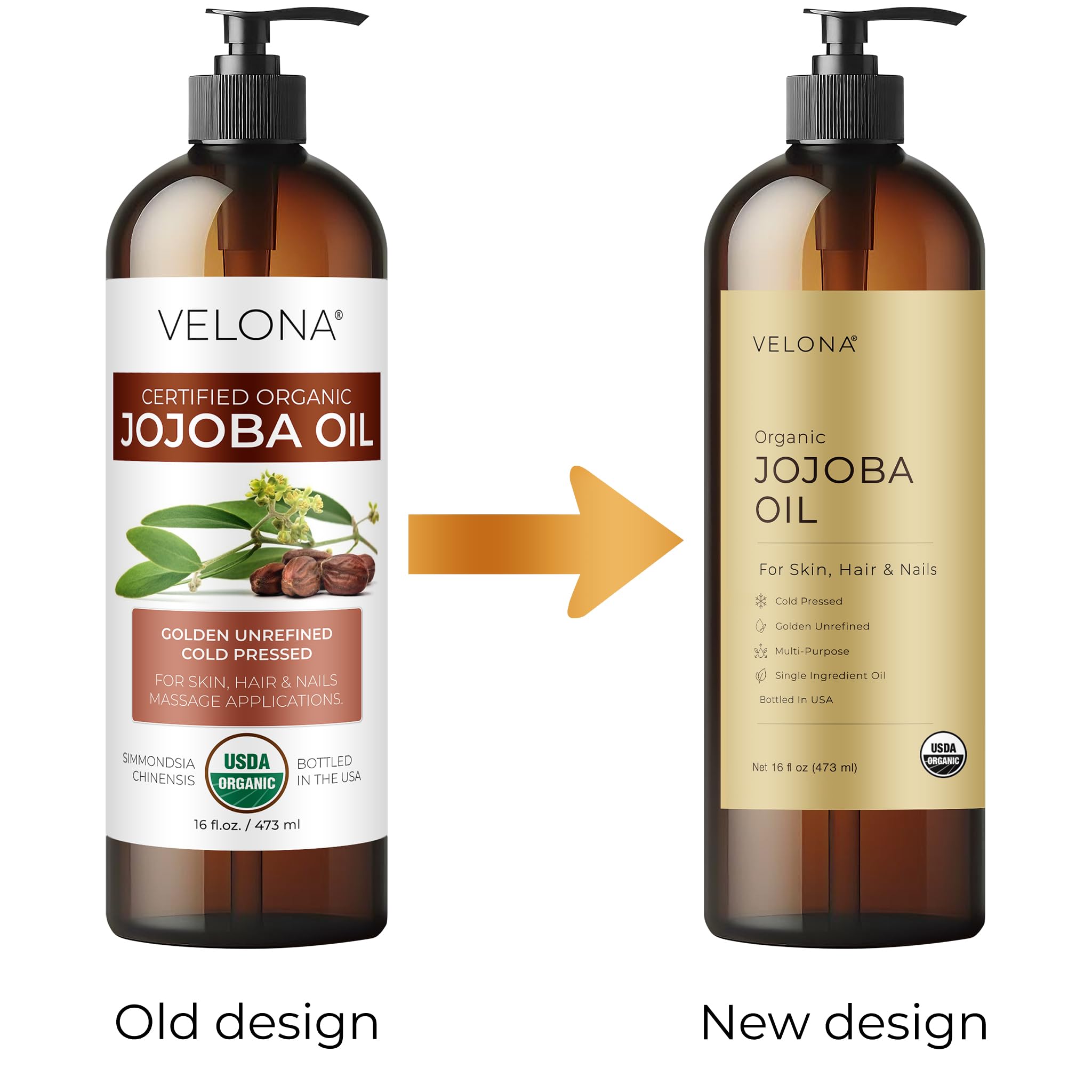 velona jojoba oil pump closeup demonstrating easy, controlled dispensing benefit