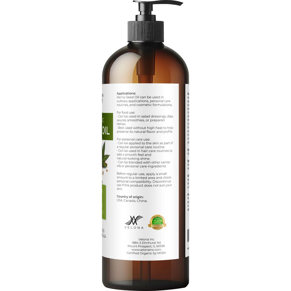 velona label and certifications close view showing USDA Organic and ingredient transparency
