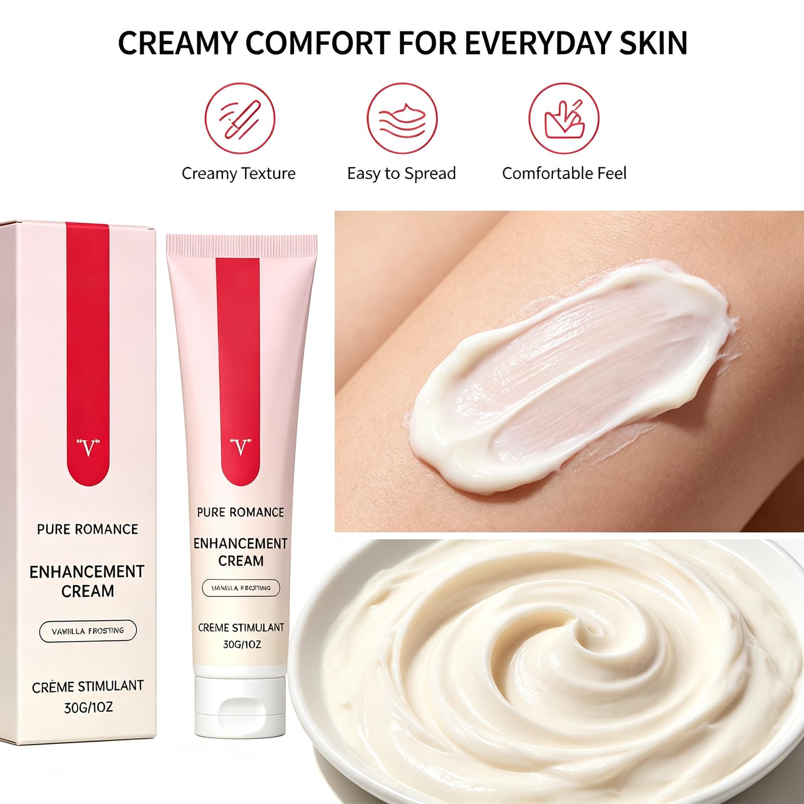 Veloria Crema applied on hand, demonstrates quick, non-sticky finish