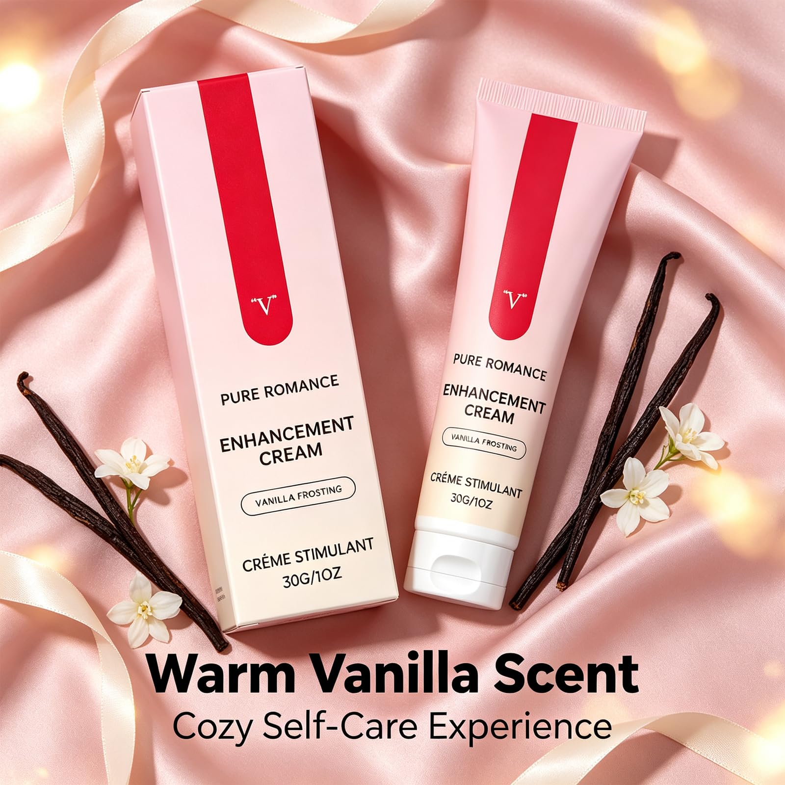Veloria Crema in a travel pouch on a dresser, shows discreet convenience