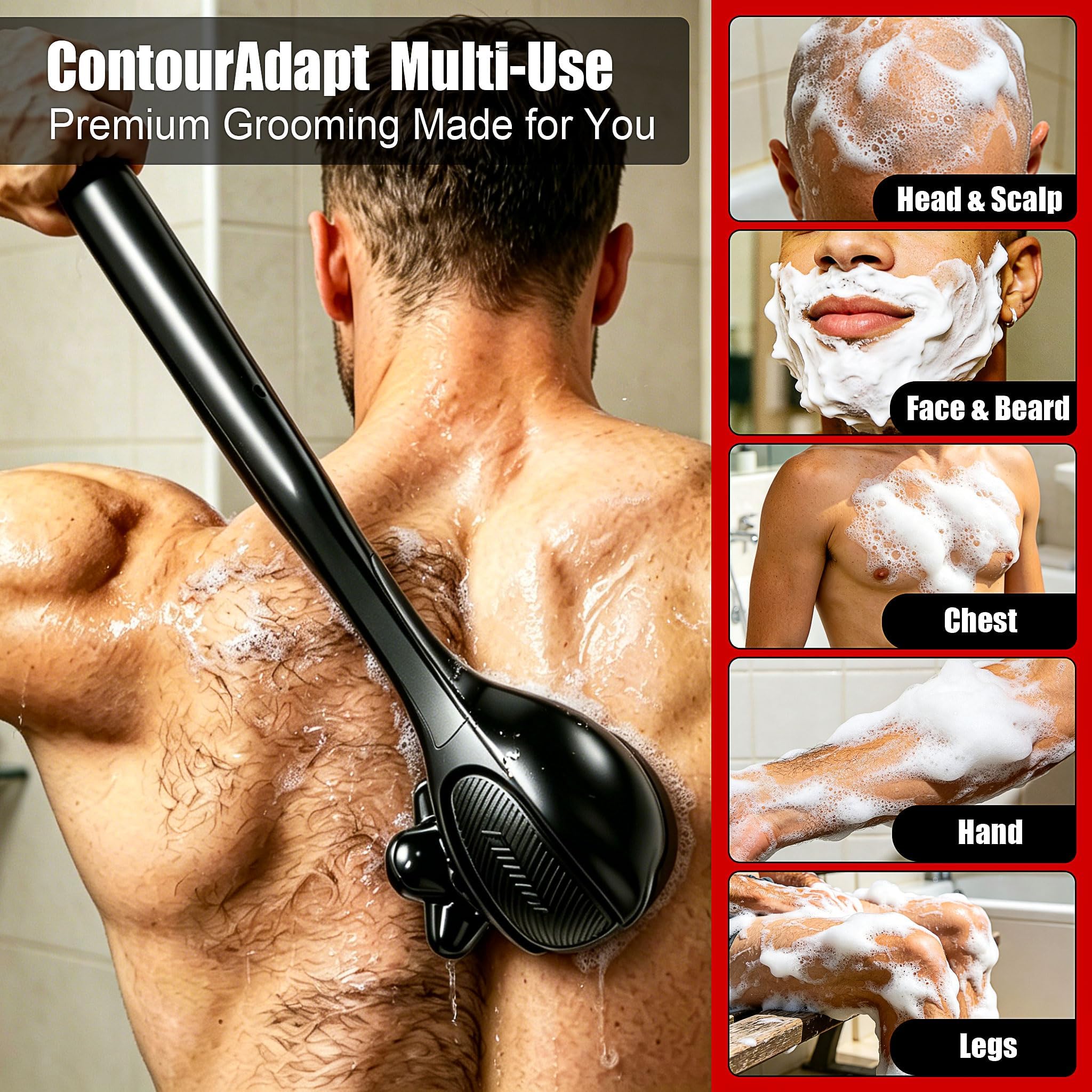 Velurie 3 and 5 petal heads displayed for precision or wide coverage grooming options