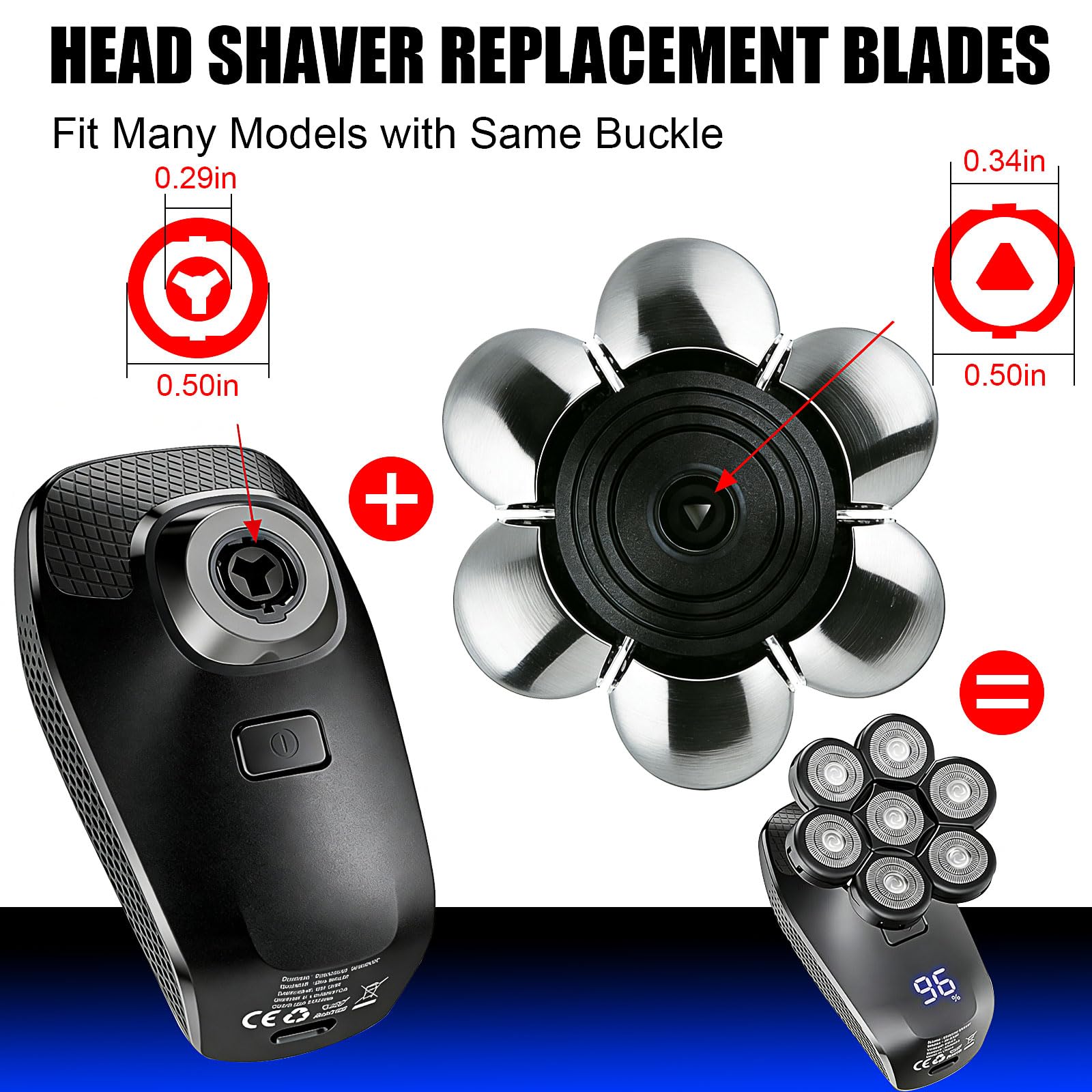 Velurie replacement head next to a coin showing compact size and travel-friendly convenience