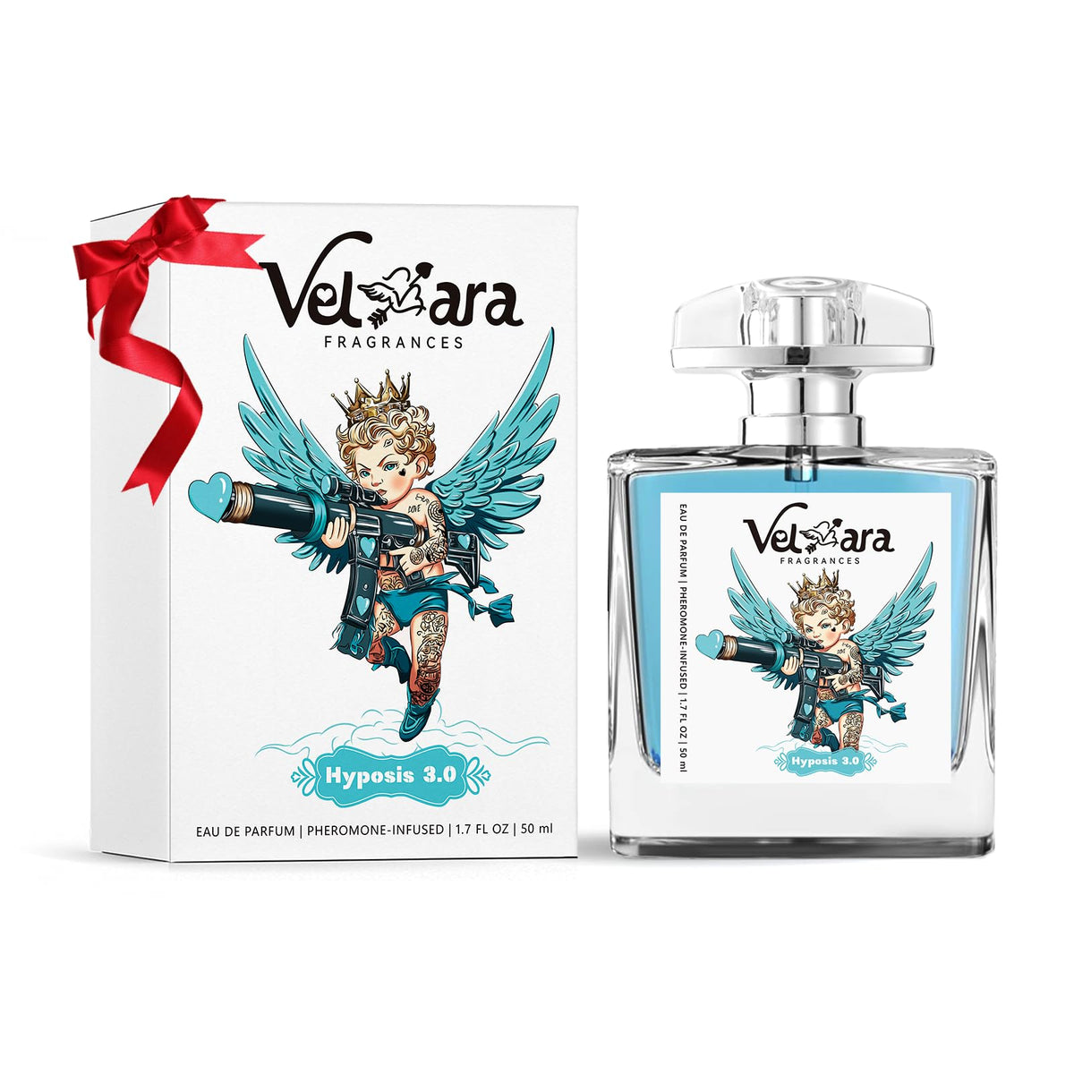 VELVARA front bottle view showing elegant design and portability benefit