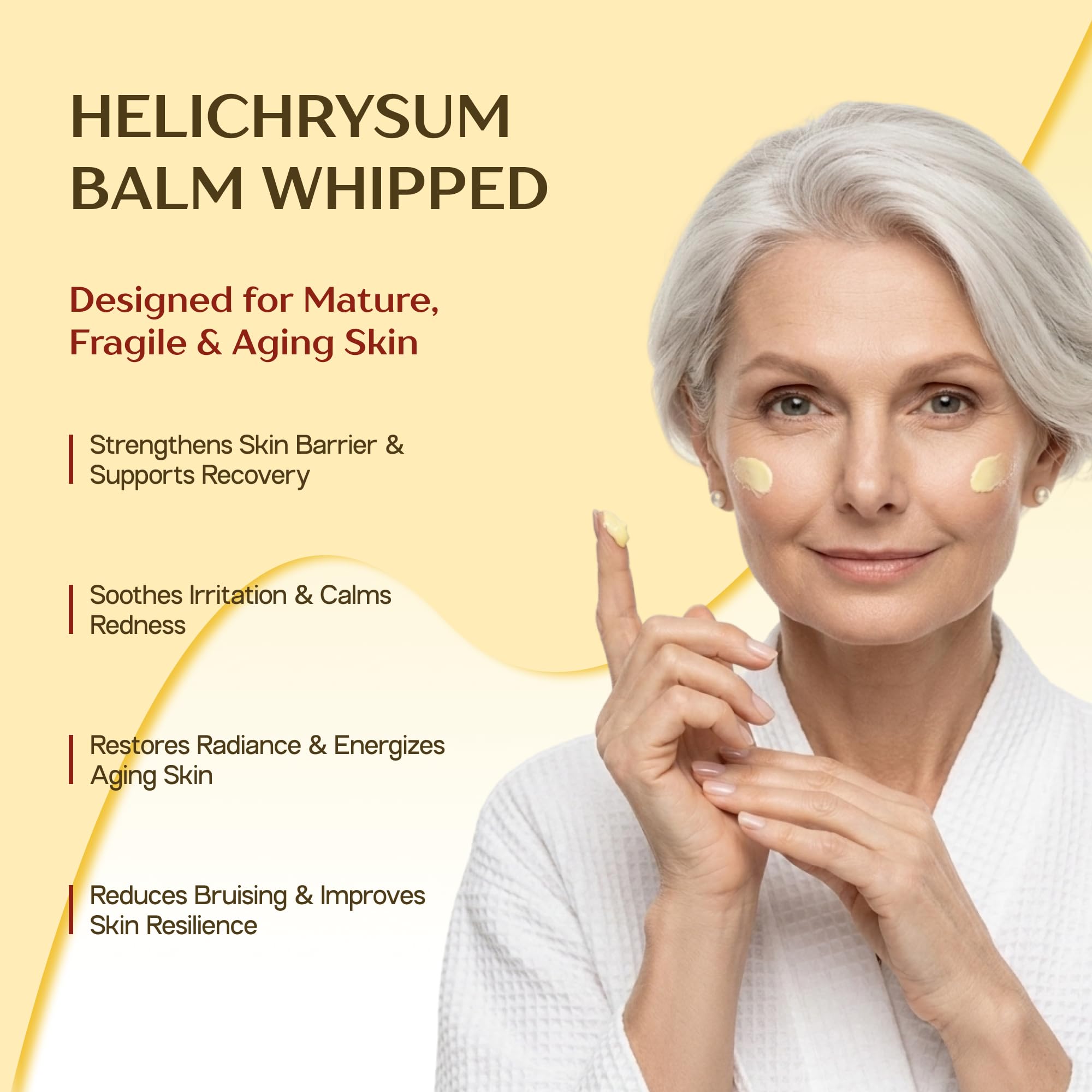 Velvet Aura whipped balm texture close-up demonstrating lightweight, melt-in feel for comfortable hydration