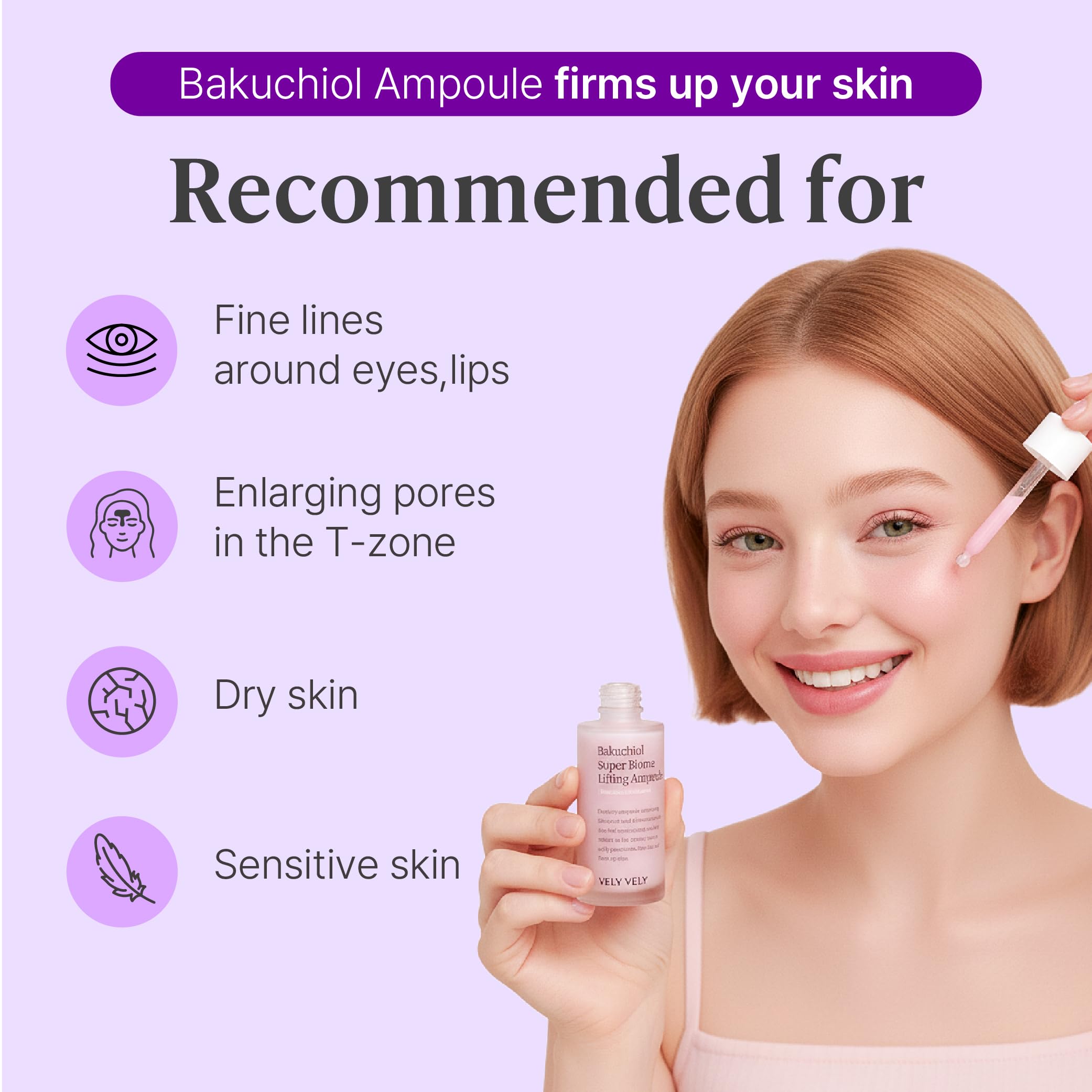VELY VELY serum layered under makeup to show non-greasy, comfortable finish