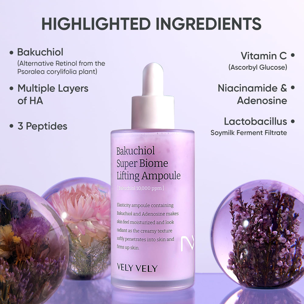 VELY VELY close-up serum drops showing lightweight texture and fast absorption