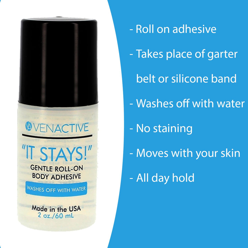 VenActive clear finish on skin detail, shows invisible hold and comfort
