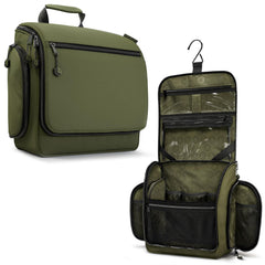 VENTURE 4TH front closed forest green travel bag showing compact profile and organization benefit