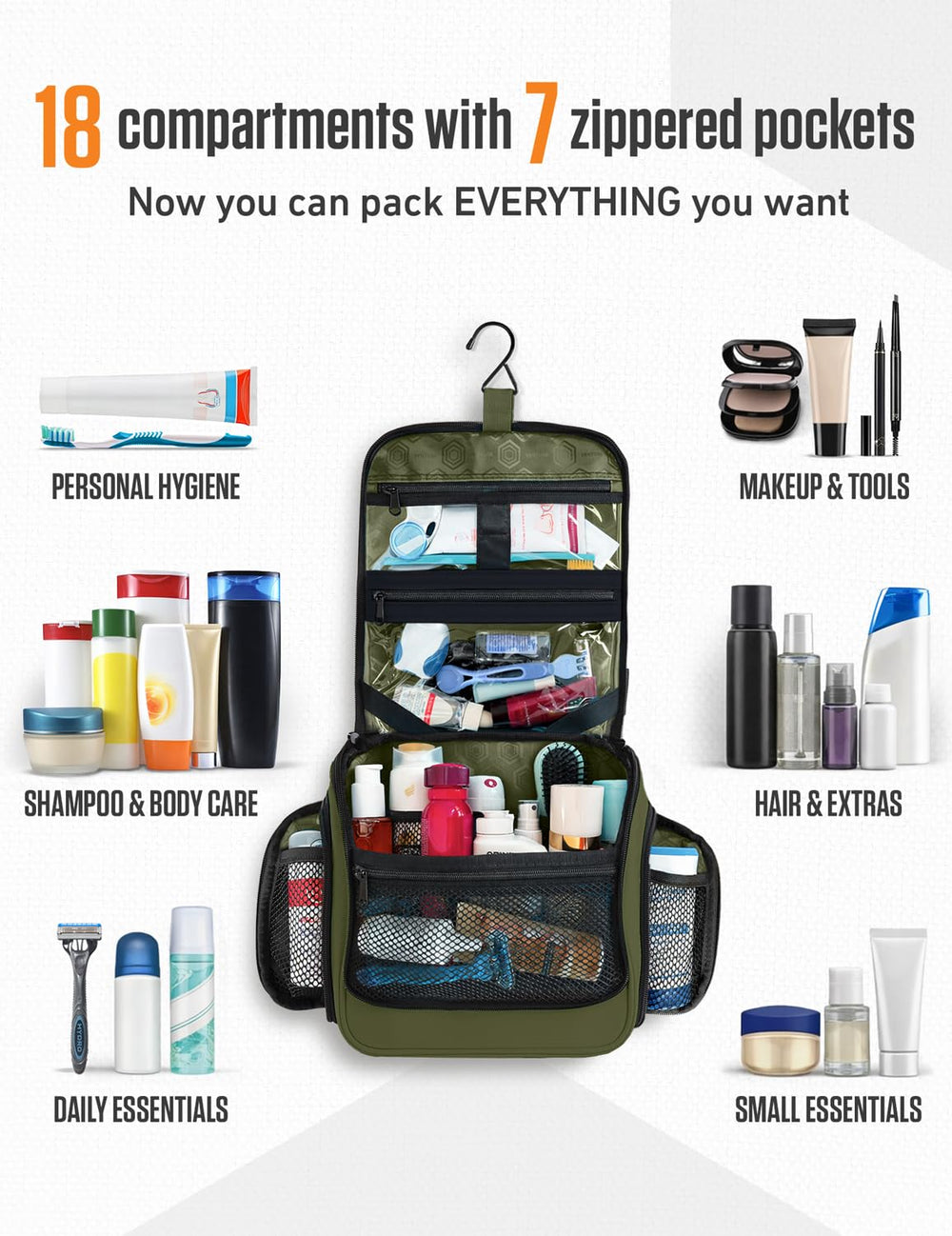 VENTURE 4TH open hanging full view with 18 compartments for fast visibility benefit