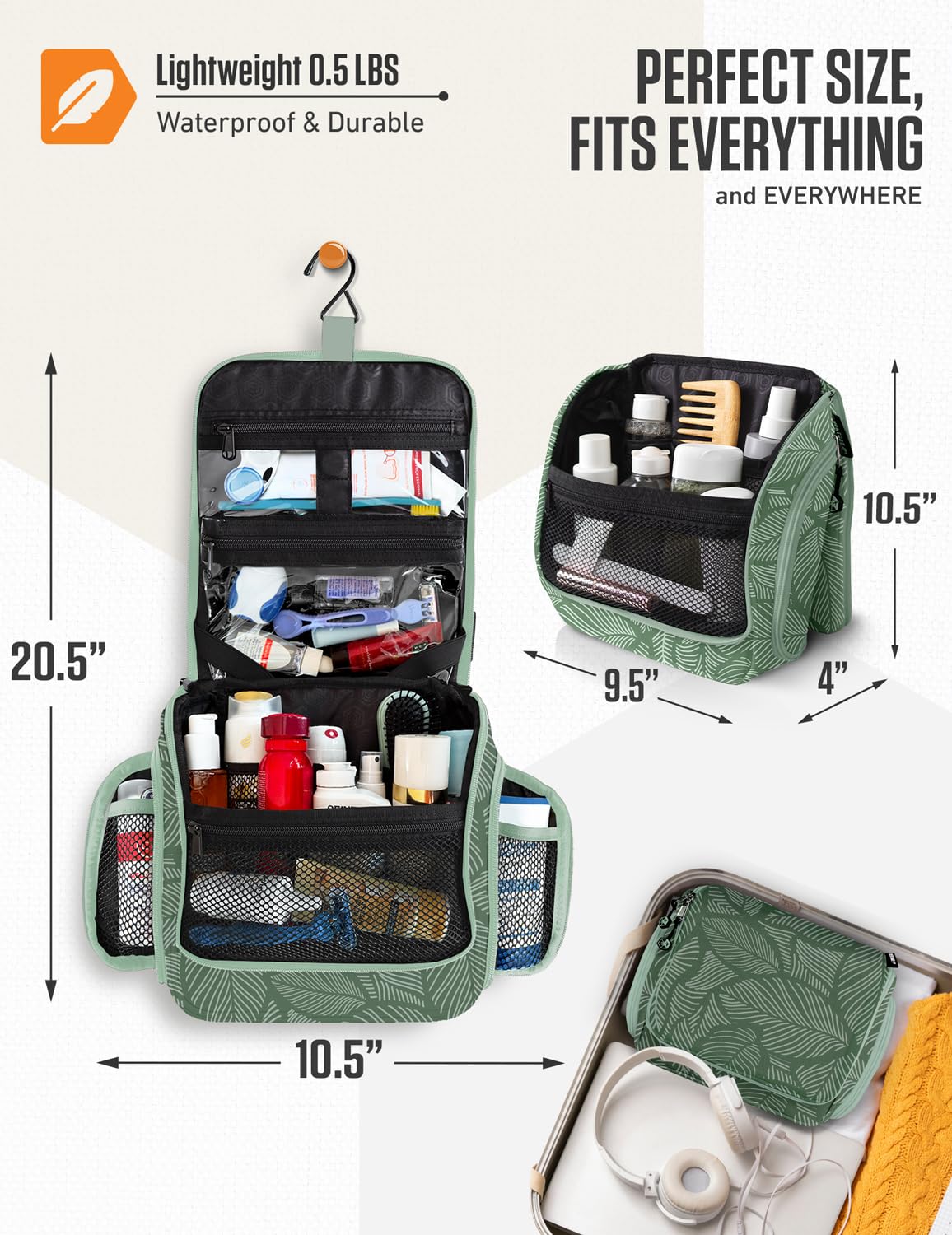 VENTURE 4TH open hanging view showing organised compartments for fast access