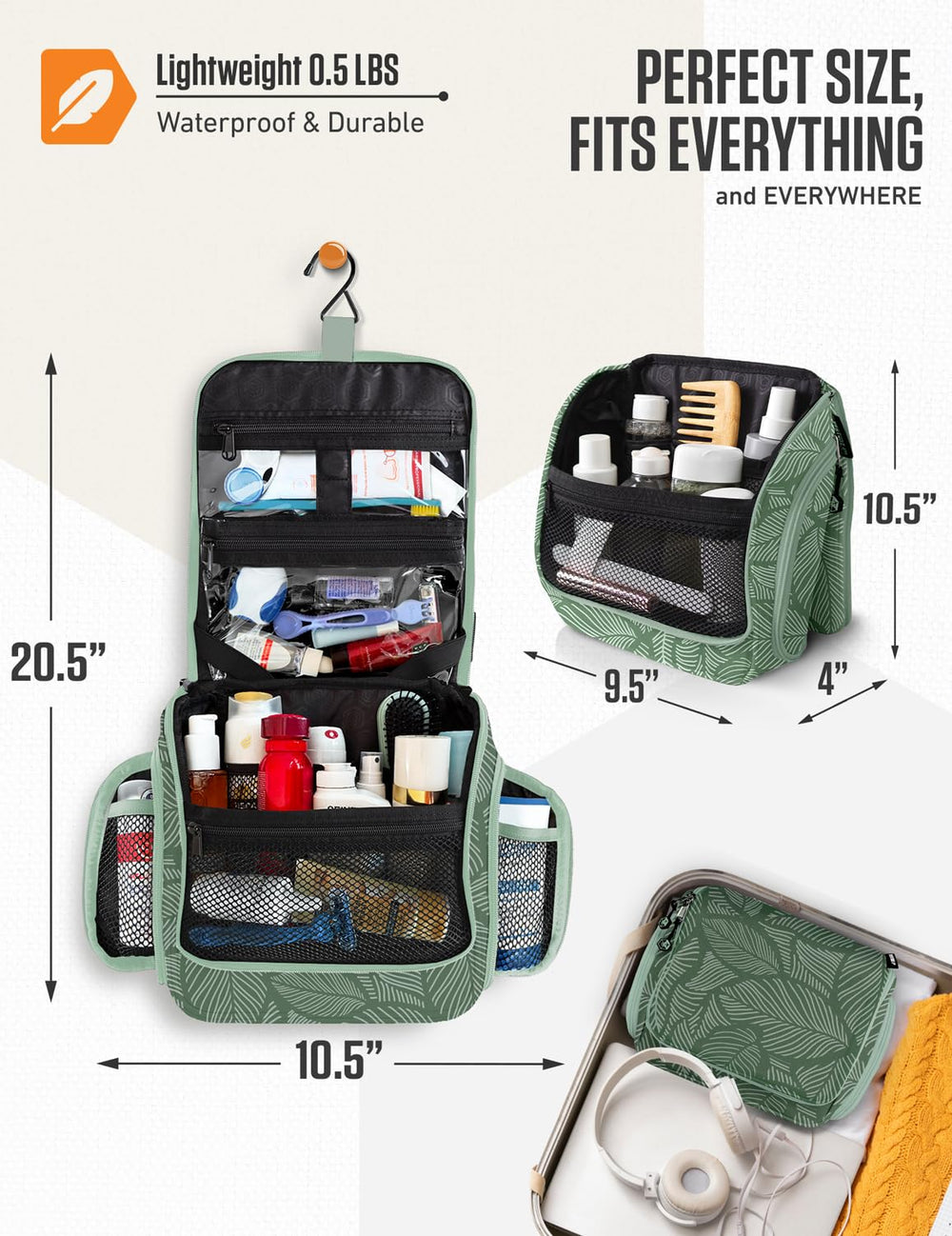 VENTURE 4TH open hanging view showing organised compartments for fast access