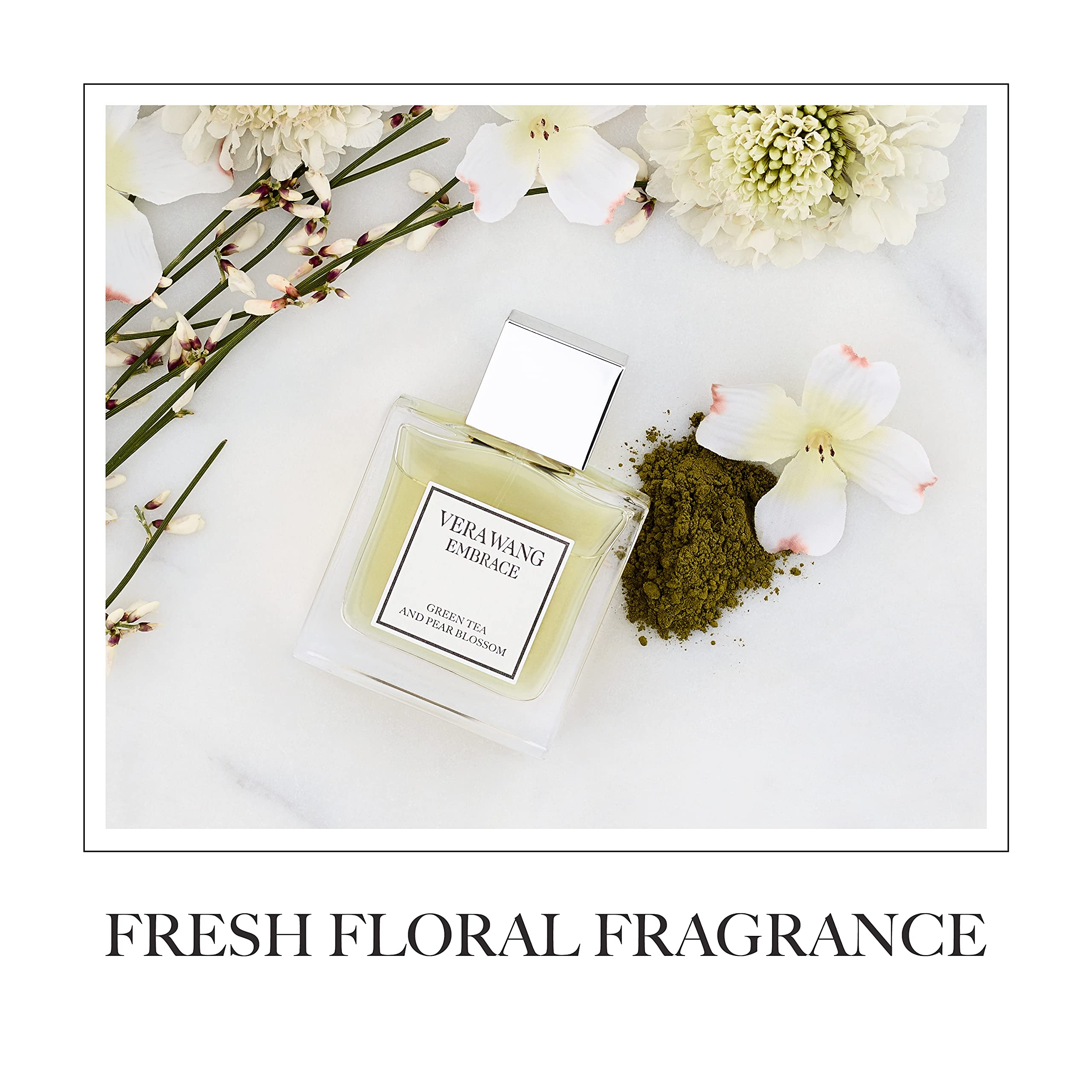 Vera Wang bottle in hand showing 1 oz scale for travel-friendly convenience