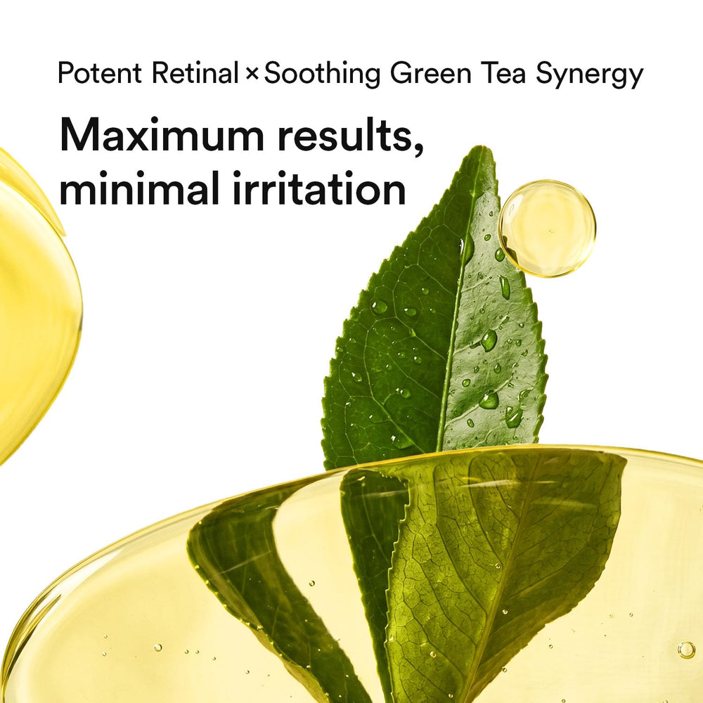 VERAFECT real green tea leaves ingredient highlighting calming benefits