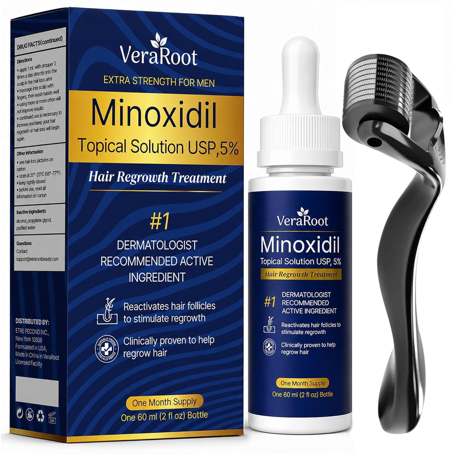 VeraRoot front packaging showing bottle and label for clear identification and trust