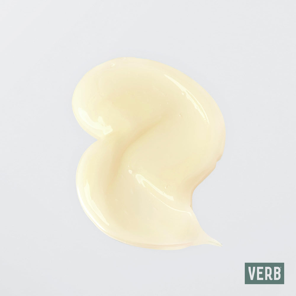VERB 5.3 oz jar next to a common object to show size and travel-friendly benefit