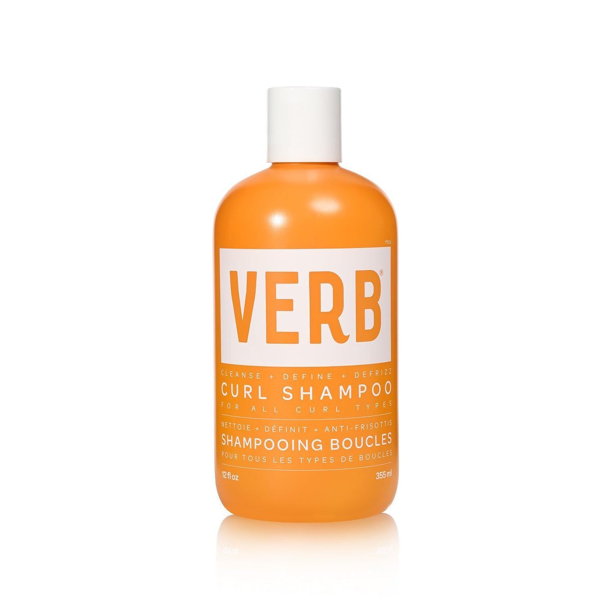 VERB curl shampoo front bottle shows clean branding and moisturizing benefits