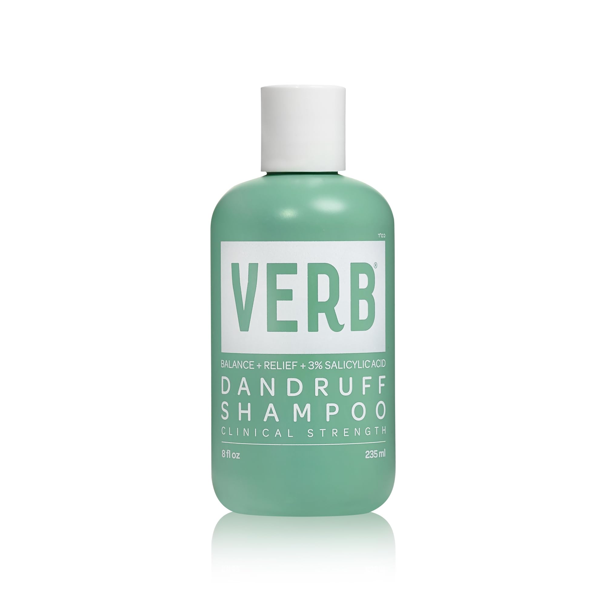 VERB front packaging showing product and benefit of dandruff reduction