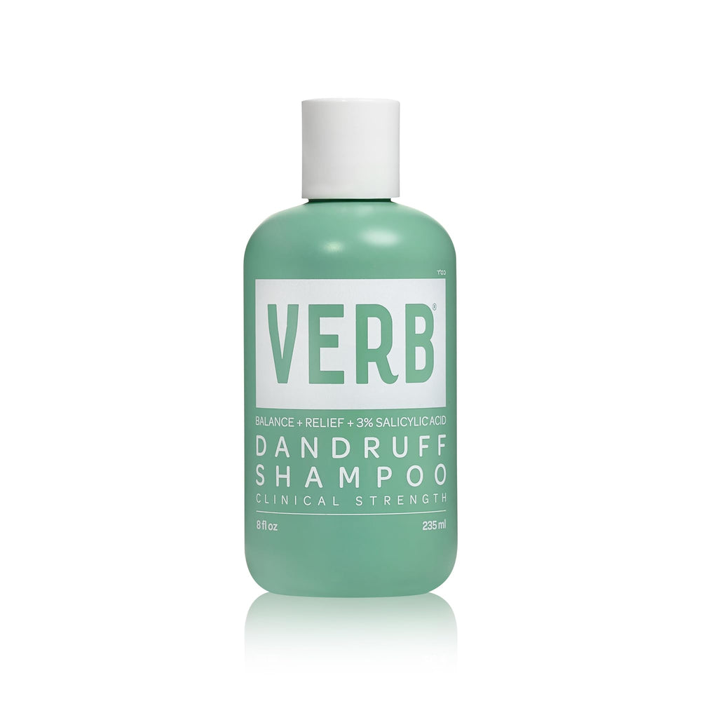 VERB front packaging showing product and benefit of dandruff reduction
